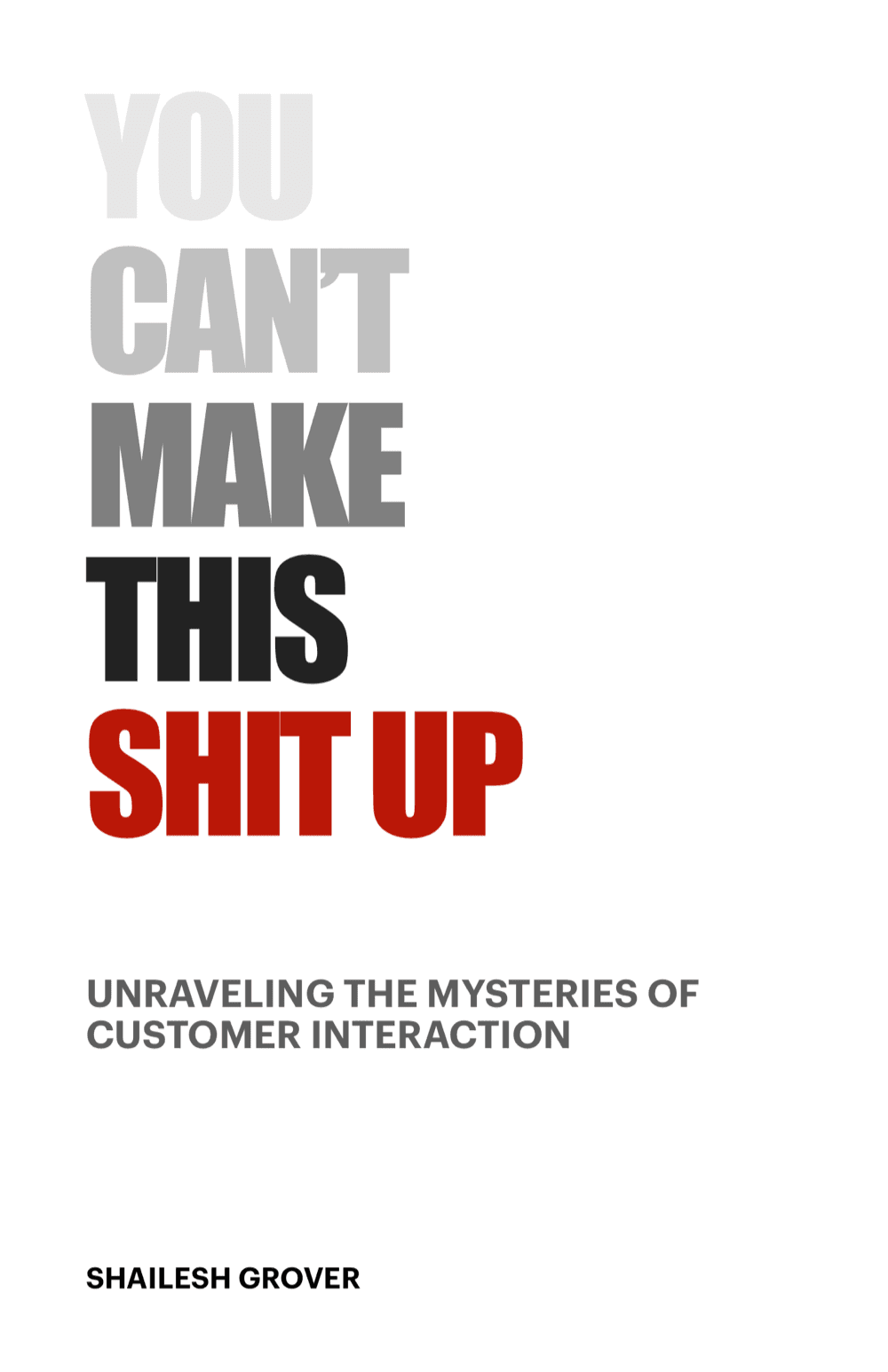 Front cover of You Can't Make This Shit Up by Shailesh Grover